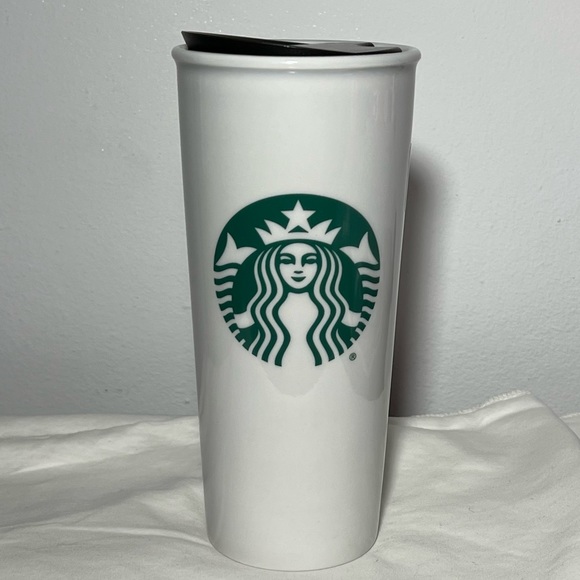 Starbucks Other - NWT Starbucks White Double Wall Ceramic Tumbler 16oz
